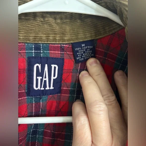 GAP Vintage Men's Forest Green Shirt Jacket / Barn Coat / Work Jacket Size Large - Picture 5 of 5